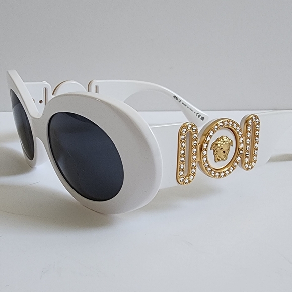 VERSACE 4426BU WHITE GOLD MEDUSA ICONIC CLASSIC SUNGLASSES - Picture 8 of 13